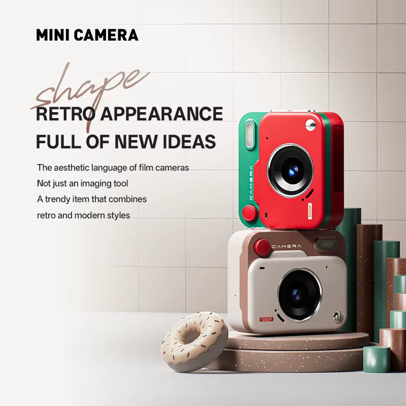 Mini Thumb Pocket CCD Digital Camera HD Retro Camera Portable Keychain Camera Outdoor Travel Photo Recorder Gift Y6000