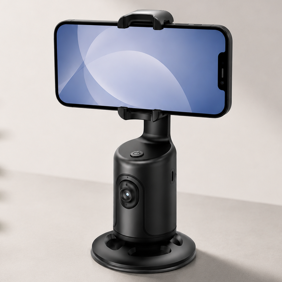 Professional 360° Auto Face Tracking Gimbal Stabilizer for Smartphones with Adjustable Lens and Stable Base