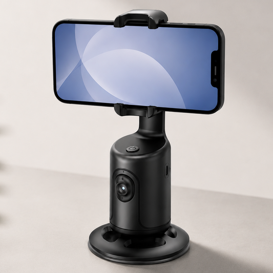 Professional 360° Auto Face Tracking Gimbal Stabilizer for Smartphones with Adjustable Lens and Stable Base for Vlogging, Live Streaming, and Video Chat